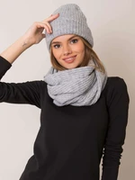 Set of gray hat and scarf RUE PARIS