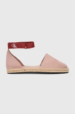 Espadrilky Calvin Klein Jeans ANKLE ESPADRILLE BTW béžová barva, YW0YW01027