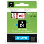 Dymo D1 45012, S0720520, 12mm x 7m, červený tisk / průhledný podklad, originální páska