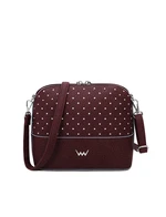 Vuch Vínová dámska crossbody kabelka Cara Dotty Wine