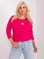 Fuchsia women's oversized blouse with cuffs