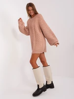 Dusty pink knitted mini dress