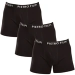 3PACK Men's Boxer Shorts Pietro Filipi Black