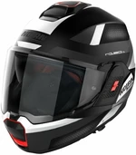 Nolan N120-1 Subway N-Com Flat Black White M Casco