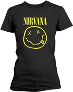 Nirvana Koszulka Yellow Happy Face Womens Black S