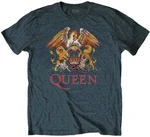 Queen T-shirt Classic Crest Unisex Heather Blue M