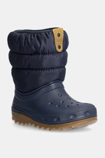 Dětské sněhule Crocs CLASSIC NEO PUFF BOOT tmavomodrá barva, 207683