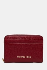 Kožená peněženka MICHAEL Michael Kors červená barva, 32T4GJ6Z5L