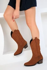 Soho Tan Women's Suede Boots 18628