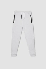 DEFACTO Boy's Zippered Pique Basic Sweatpants