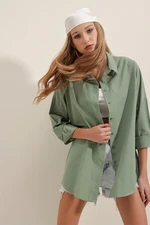 Bigdart 3900 Oversize Long Basic Shirt - Khaki