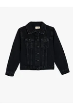 Koton Denim Jacket with Flap Pocket Detail and Buttons, Cotton