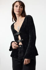 Trendyol Black Closed Knitted Cardigan