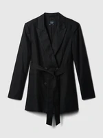 GAP Linen Blazer with Belt - Women