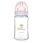 CANPOL BABIES Dojčenská antikoliková fľaša široká EasyStart ROYAL BABY ružová 240 ml