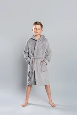 Boys' Long Sleeve Bathrobe Mimas - Grey