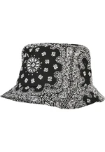 Bandana Print Bucket Hat Black