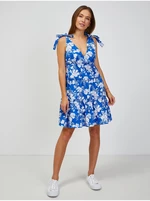 Niebieska sukienka w kwiaty ORSAY - Kobieta