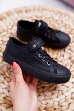 Kids Classic Big Star Sneakers - black