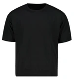 Trendyol Black Men's Boxy Fit Crew Neck Short Sleeved Plain T-Shirt