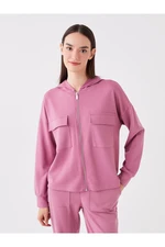 LC Waikiki Women's Hooded Plain Long Sleeve Pajamas Top