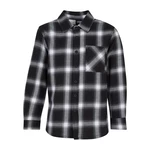 Boys' Oversized Plaid Shirt Black/White