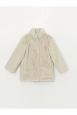 LC Waikiki Standing Collar Girls Plush Coat