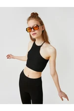 Koton Halterneck Asymmetrical Collar Crop Singlet