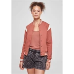 Women's College Sweat Jacket Terracotta/White Sand Liner