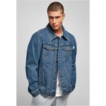 Organic Base Denim Jacket Washed Half With Indigo