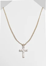 Gold necklace with diamond cross