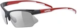 UVEX Sportstyle 802 V Black/Red/White/Smoke Okulary rowerowe