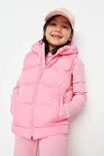 Trendyol Pink Hoodie Girl With Pocket Detailed Inflatable Vest