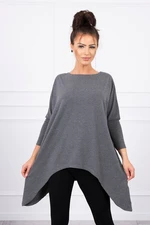 Oversize graphite melange blouse