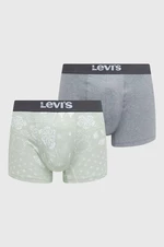 Boxerky Levi's 2-pack pánské, zelená barva