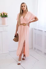 Women's elegant dress - apricot