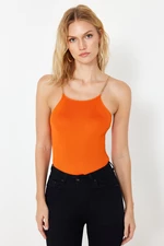 Trendyol Orange Strappy Basic Top Knitwear Blouse