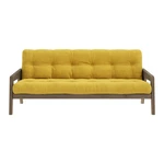 Żółta sztruksowa rozkładana sofa 204 cm Grab – Karup Design