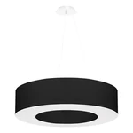 Czarna lampa wisząca z tekstylnym kloszem ø 70 cm Galata – Nice Lamps