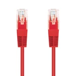 Kabel C-TECH CB-PP5-025R patchcord Cat5e, UTP, červený, 0,25m