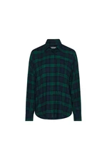 Tommy Hilfiger Košeľa - BEA TARTAN RELAXED SHIRT zelená