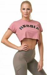Nebbia Loose Fit Sporty Crop Top Old Rose L Fitness póló