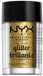 NYX PROFESSIONAL MAKEUP Face & Body Glitter Třpytky na obličej i tělo - Gold 2.5 g