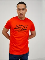 Men's Red T-Shirt Diesel Diegos - Men's