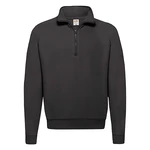 Black Men's Zip Neck Sweatshirt Fruit of the Loom