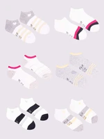 Yoclub Kids's Girls' Ankle Cotton Socks Patterns Colours 6-pack SKS-0008G-AA00-002