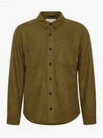 Khaki Lightweight Shirt Jacket Blend - Men