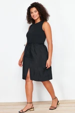 Trendyol Curve Black A-Line Woven Dress