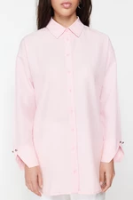 Trendyol Light Pink Cuff Detailed Woven Shirt