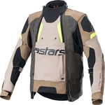 Alpinestars Halo Drystar Jacket Dark Khaki/Sand Yellow Fluo 4XL Giacca in tessuto